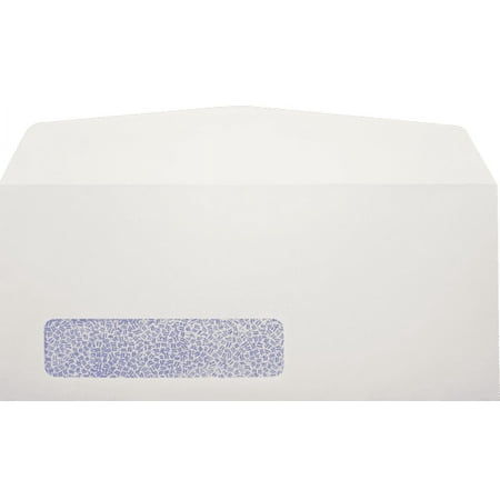 Cashier Depot #10 Business Envelopes with Left Window, 4 1/8 x 9 1/2, Security Tinted, Gum Flap, Premium 24lb White, 1000/Box