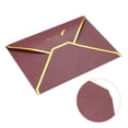thumbnail image 4 of Unique Bargains Enveloppes à Rabat en V, Invitation, Lot de 10, Rouge Vin, 4 of 5