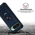 thumbnail image 4 of TJS for Google Pixel 9 / 9 Pro Phone Case, Impact Resistant Metal Ring Magnetic Support Kickstand Drop Protector Cover (Blue), 4 of 5