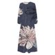thumbnail image 4 of Gibobby Vestido de gasa de verano para mujer Vestido a media pierna con botones y estampado floral de manga larga con cuello en V casual para mujer(Morado,XL), 4 of 5