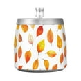 thumbnail image 7 of Yayeee Ashtray with Lid for Cigarette Smokeless Stainless Steel Home Ash Holder, Orange Leaves, 7 of 7