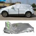 thumbnail image 2 of Funda para medio coche, resistente al sol, aislante térmico, impermeable, protección contra la lluvia, resistente a la intemperie y al polvo, práctica, mate y ligera para vehículos todoterreno., 2 of 14