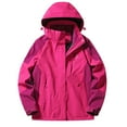thumbnail image 3 of iHPH7 Womens Fall Jackets Women Fall Clothes Raincoats for Women with Hood Fall Coats Outdoor Jacket Windbreaker Jacket Women Waterproof Trench Coat Women Hot Pink XL, 3 of 9