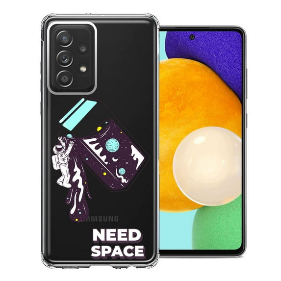 MUNDAZE for Samsung Galaxy A72 Need Space Astronaut Stars Design Double Layer Phone Case Cover