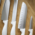 thumbnail image 3 of Beille 7 Inch Japanese Santoku Knife with Stainless Steel Blade and Wheat Fiber Handle, Kitchen Essentials, 3 of 5
