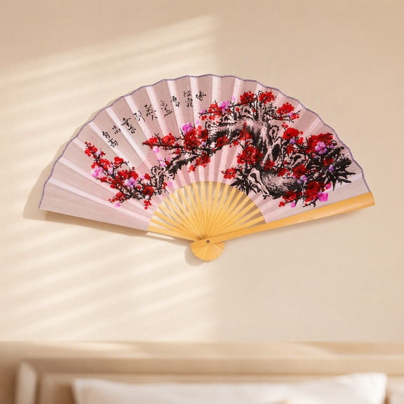 FRCOLOR Chinese Style Hanging Fan Decor Paper Wall Decoration