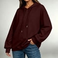 thumbnail image 2 of Tumotour Pullover Hoodies for Women'S Hooded Fall Sweatshirt Drawstring Long Sleeve Athletic Workout Blouses, 2 of 5