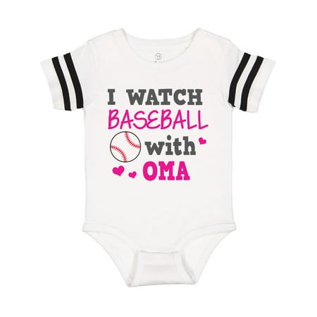 

Inktastic I Watch Baseball with My Oma Gift Baby Boy or Baby Girl Bodysuit