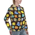thumbnail image 6 of Kdxio Cartoon Bird Owl Print Womens Oversized Hoodies Sweatshirts Hooded Pullover Tops Sweaters Casual-Small, 6 of 7