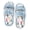 Blue Floral, variant on Women's Fuzzy Open Toe Memory Foam Slippers Indoor Outdoor House Shoes