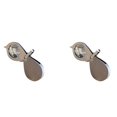 thumbnail image 1 of 2pcs 30mm 3x Pocket Folding Magnifier Reading Magnifying Glass Loupe With Key Chain Silver, 1 of 4