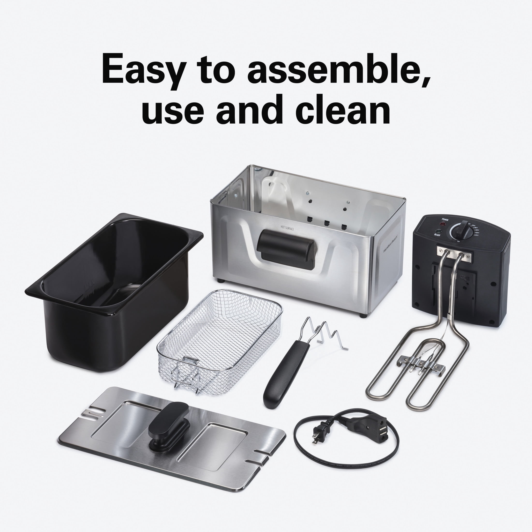 Hamilton Beach 8-Cup Electric Deep Fryer with Basket, Stainless Steel