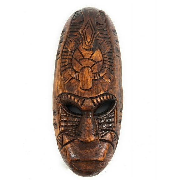Fijian Tiki Mask 12" w/ Turtle & Gecko - Oceanic Art | #mdr1901330