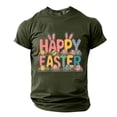 thumbnail image 3 of Camisa Casual de Cuello de la Tripulación de la Impresión de Pascua de Manga Corta de Verano Top Ligero de Poliéster para los Hombres, Camiseta de Manga Corta para el Uso Diario de Primavera Verano, 3 of 8