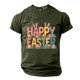 thumbnail image 3 of Camisa Casual de Cuello de la Tripulación de la Impresión de Pascua de Manga Corta de Verano Top Ligero de Poliéster para los Hombres, Camiseta de Manga Corta para el Uso Diario de Primavera Verano, 3 of 8