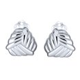 thumbnail image 2 of Bling Jewelry Womens Classic Twist Love Knot Clip On Earrings Non Pierced Ears Sterling Silver, 2 of 5