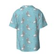 thumbnail image 4 of Goofa Cute Poodle Dog Printed Men's Casual Short-sleeved Shirt,Lightweight Breathable Button-down,Summer Casual men's top,Versatile Fashion shirt-XX-Large, 4 of 7