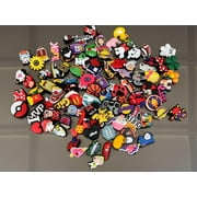 100PCs Random Shoe Charms for Croc, Non-Reapeat Decorations for Croc Clog, Suitable for Kids, Boys, Girls, Men, Women