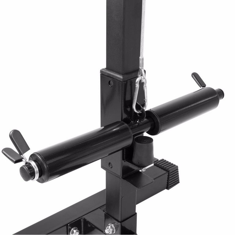 XtremepowerUS Multi Function Pro Lat Pulldown Machine with Low Row Bar Cable Fitness Equipment