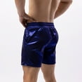 thumbnail image 5 of USNSM Mens Metallic Shorts Running Training Drawstring Pockets Casual Shorts Pants Sports Workout Loose Sweat Shorts Blue XXXL, 5 of 6