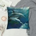 thumbnail image 2 of Awypu Cute Dolphins Print Throw Pillow Covers  Pillowcase Soft Durable Square Decorative Cushion Cover for Bed Sofa Bedroom, 2 of 5