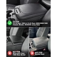 thumbnail image 6 of KBH Center Console Cover for Dodge Ram 1500 2013-2018, Ram 2500/3500/1500 Classic Model 2013-2025, Black Leather Middle Console Armrest Cover for Truck Accessories Interiror, 6 of 6