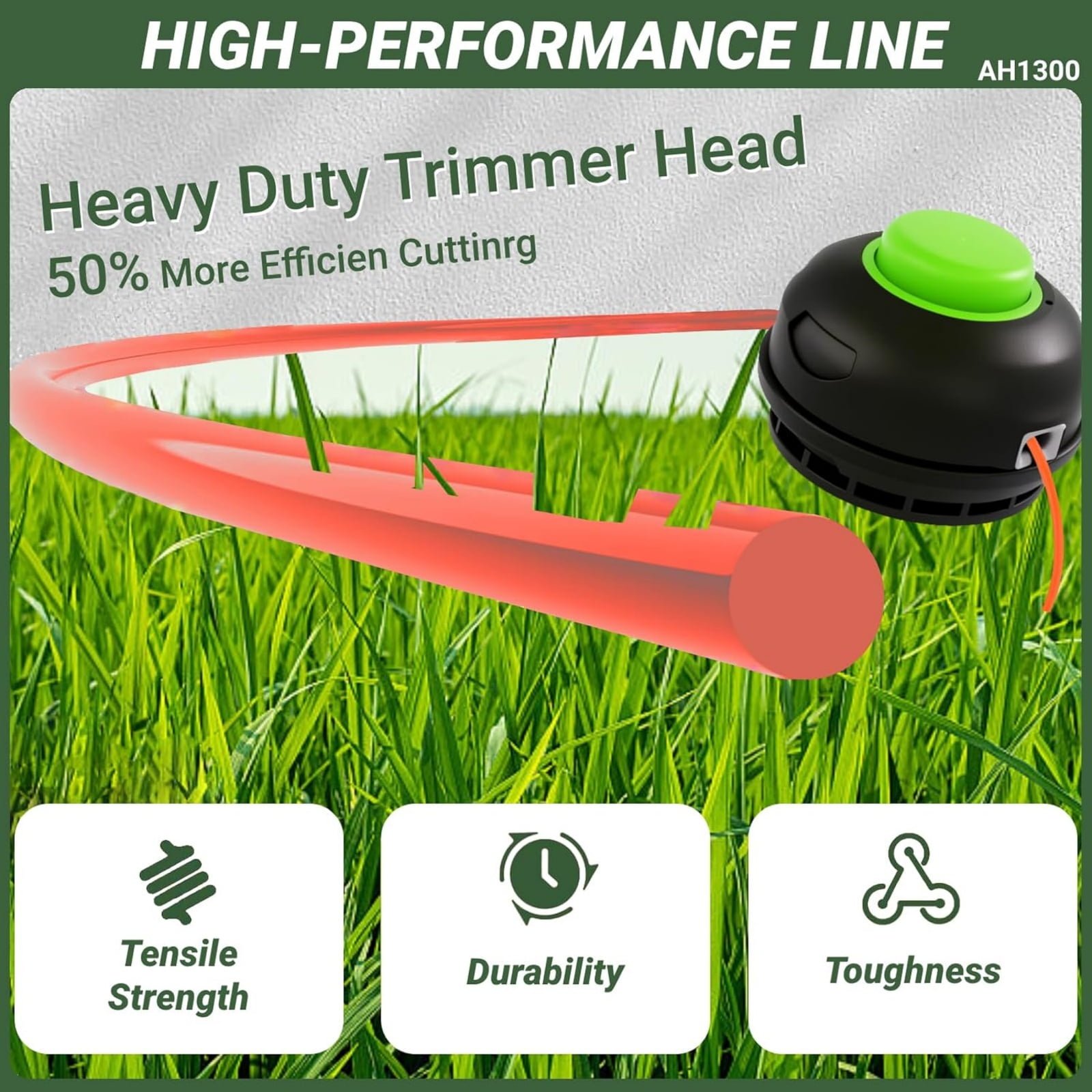 JIAHAOO String Trimmer Head ABS PVC Nylon Line For EGO Power+ 15 Trimmer ST1504SF ST1500XY