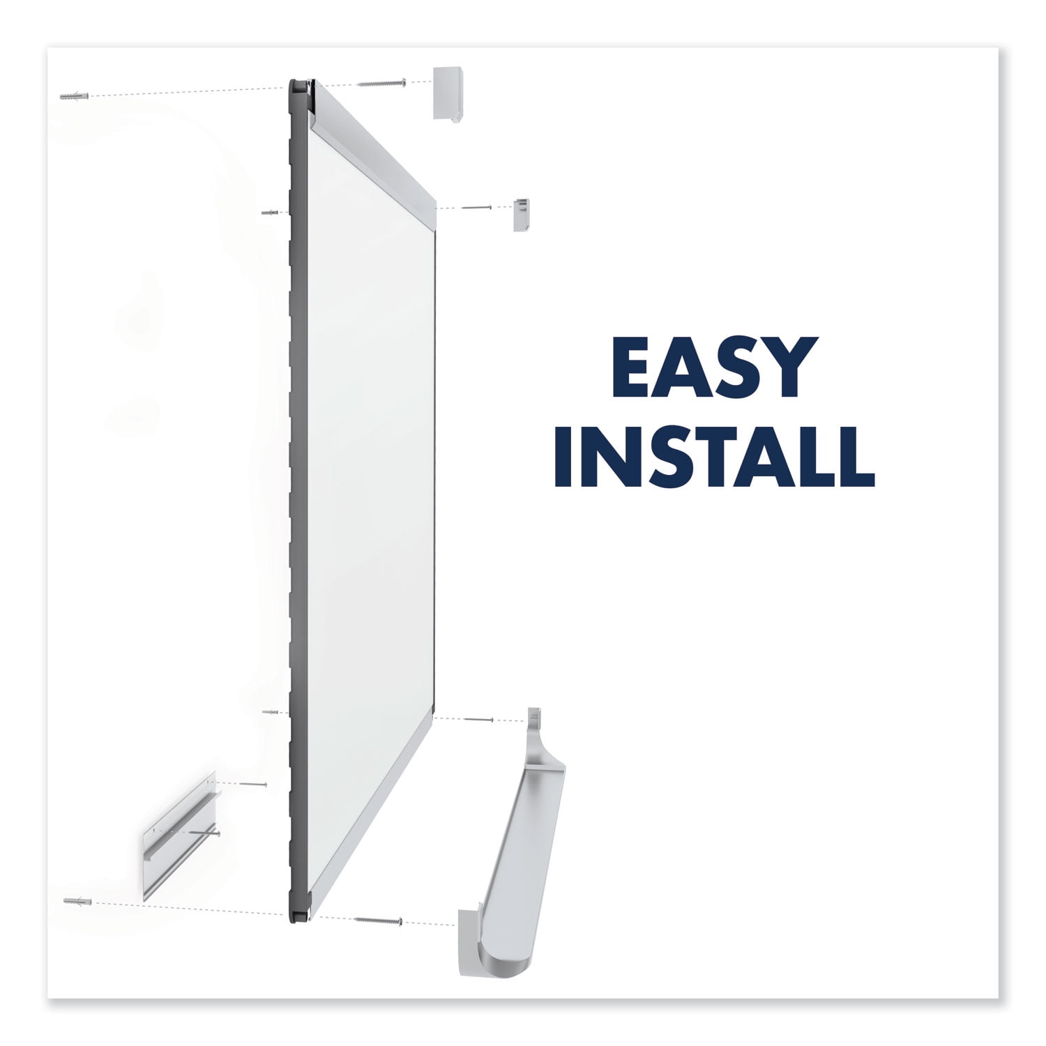 Quartet Prestige 2 DuraMax Porcelain Magnetic Whiteboard, 8' x 4', Graphite Finish Frame