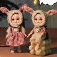 thumbnail image 2 of Bjd Doll 16CM 13 Movable Joints Cute Smile Face Shape and Bunny Ears Clothes Suit Doll Toy Best Gift for Kids Gao Jinjia LED, 2 of 2
