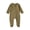 Army Green, variant on Baby Footed Pajamas with Mitten Cuffs Solid Color Round Neck Rompers Unisex Newborn Infant 2 Ways Zipper Cotton Footie Pjs