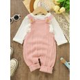 thumbnail image 4 of Bagilaanoe Newborn Baby Girl Boys Knit Jumpsuits Solid Color Sleeveless Bodysuits 3M 6M 9M 12M 18M Infant Fall Ribbed One Piece Romper, 4 of 8