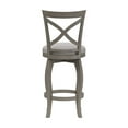 thumbnail image 5 of Hillsdale Furniture Ellendale X-Back Wood Padded Swivel Counter Height Stool, Aged Gray, 5 of 10