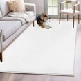 thumbnail image 2 of White Living Room Rug 4x6 Washable Area Rug for Bedroom, Non-Slip Dining Room Rugs Modern Minimalist Pure Soild Color Indoor Carpet for Kitchen Entryway Office Nursery Laundry, 2 of 8