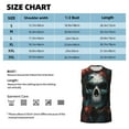 thumbnail image 6 of Fotbe Men's Butterfly Flower Skull Print Men's Sleeveless Muscle Tank Tops Casual T-Shirts for Gym Workout Beach-XX-Large, 6 of 8