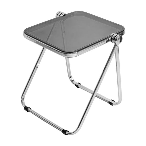 Pequeña mesa de bandeja de televisión plegable mesa de café pequeña mesa de café mesa de bocadillos plegables para apartamento de patio de dormitorio Gris