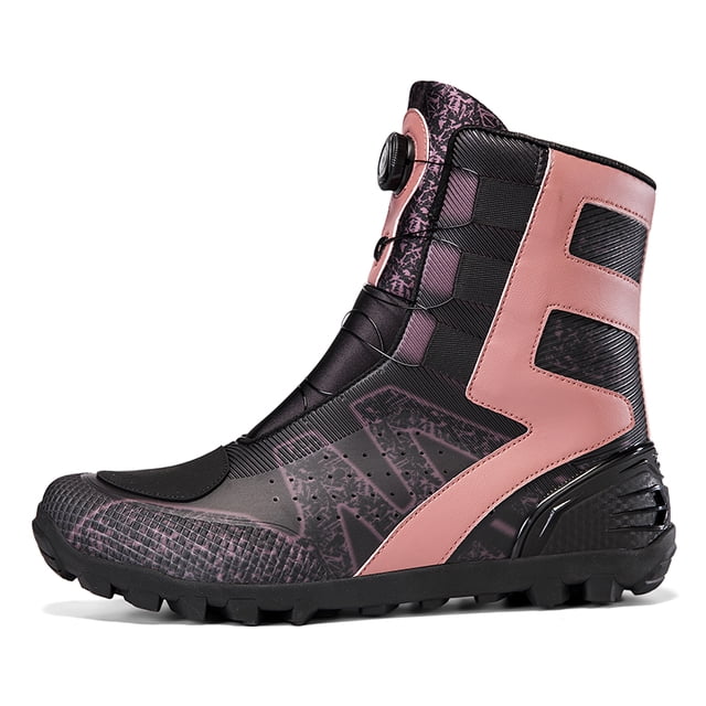 Botas De Moto Y Zapatos De Moto Para Todas Las Estaciones Para Hombre Y Mujer,Negro morado,42