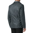 thumbnail image 3 of BLAZER a rayas INSPIRE CHIC para hombres, chaqueta de traje con patrón de rayas, abrigo de negocios deportivo, L negro, 3 of 4