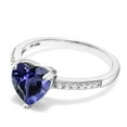 thumbnail image 3 of Gem Stone King 1.39 Ct Heart Shape Blue Iolite 925 Sterling Silver Ring, 3 of 5