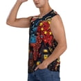 thumbnail image 3 of Lsque World Map Of Digital Circuits Print Men's Cotton Blend Sleeveless Muscle Shirts (S-3XL)- Moisture Wicking, Odor Protection, UPF 30+,Small, 3 of 8