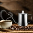 thumbnail image 6 of Fiocias Small Stainless Steel Gooseneck Pour Over Coffee Kettle fr Stove Top Silver, 6 of 9
