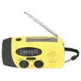 thumbnail image 3 of Radio solar de manivela, radio de emergencia multifuncional, radio LED con linterna para acampar al aire libre, color amarillo japonés, 3 of 14