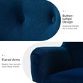 thumbnail image 4 of Velvet Armchair Wingback Home Lounge Single Sofa Upholstered Tufted Accent Chair Golden Leg Living Room Adult Navy, 4 of 7