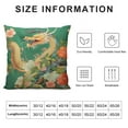 thumbnail image 6 of COMIO Chinoiserie Pillow Covers Green Pink Dragon Floral Throw Pillow Covers Set of 2, Farmhouse Outdoor Decorative Pillow Covers Square Cushion Case for Couch Living Room Sofa Car Decor, 6 of 6