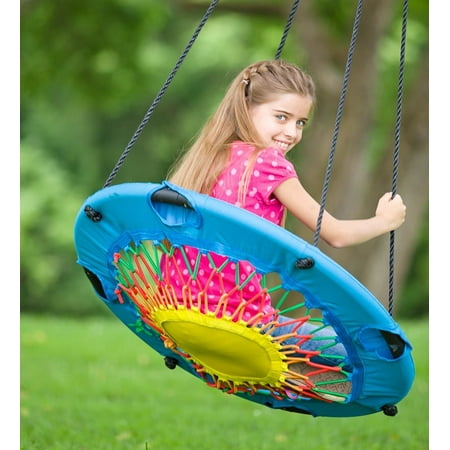 Funshine Swing Colorful Platform Swing For Kids Outdoor Play