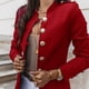 thumbnail image 4 of Minnieouse Abrigo de mujer Chaqueta de manga larga con apertura frontal Delgado Algodón Moda Elegante Traje Ropa Casual Escuela Compras Tops Prendas para la parte del cuerpo SG Minnieouse AP012233-02, 4 of 6