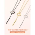 thumbnail image 5 of Silvora 14K Gold Plated Long Necklaces for Women Dainty Drop Bar Pendant Lariat Y-Necklaces Adjustable Long Chain Trendy Jewelry Gifts for Girlfriend Wife Valentine's Day, 5 of 7