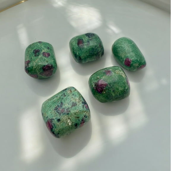 Ruby Fuchsite Tumble Stones - 5 pcs