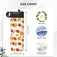 thumbnail image 4 of Sikiie Maple Leaf Print 18OZ Insulated Straw Cup, Portable Leak-proof Sports Water Bottle, Stainless Steel Water Cup Suitable for Home and Outdoor, 4 of 8