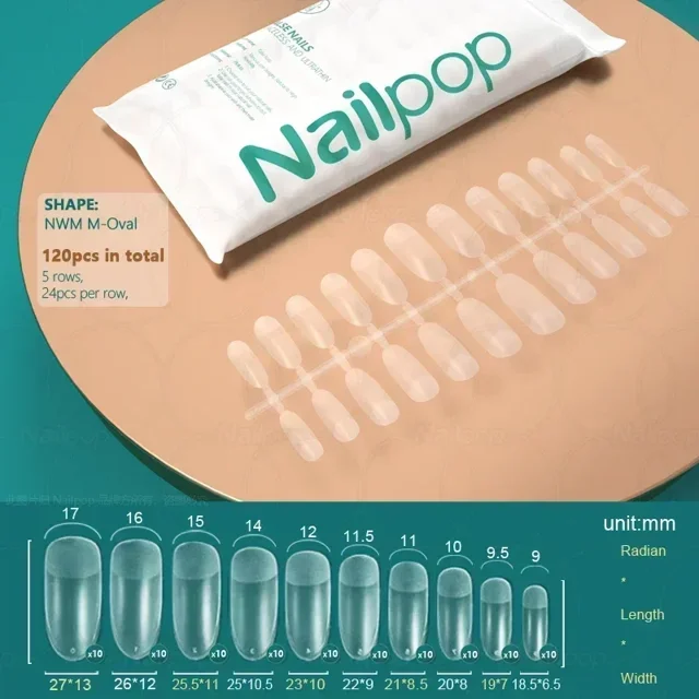 NAILPOP 120 Uds uñas postizas cubierta completa prensa en uñas ataúd Gel suave cápsula de Pose americana puntas de uñas postizas para sistema de extensión