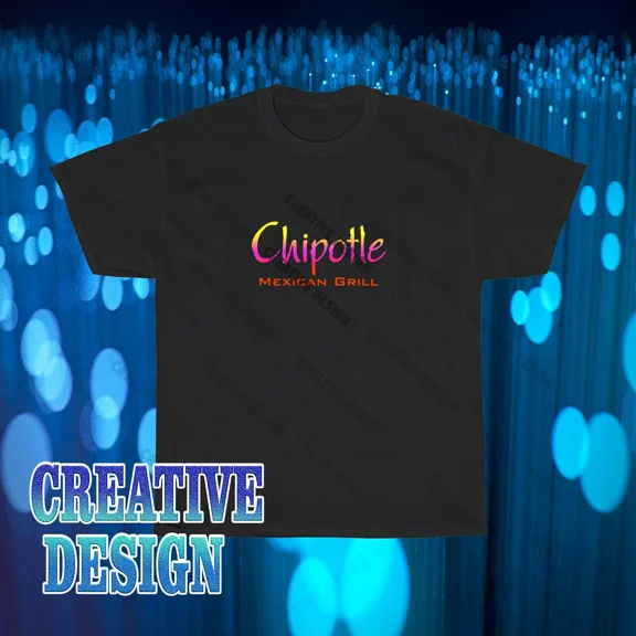 Reprint Rare Brand New Chipotle Mexican Grill Logo T-Shirt Funny Size S to 5XL
